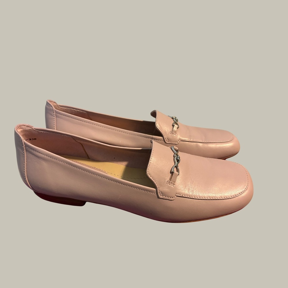 Trotters Pink Leather Loafers Women's Size 7N Slip-on Comfort Preppy Workwear
